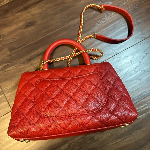 Chanel small coco red - Picture 3 of 4